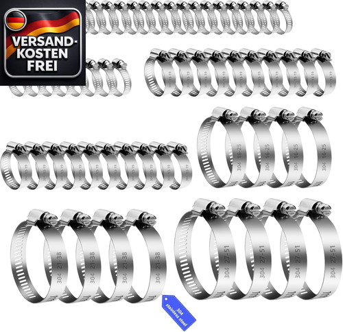 Edelstahl schlauchschellen set - schlauchschellen,